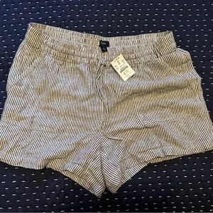J Crew Linen Striped Shorts NWT